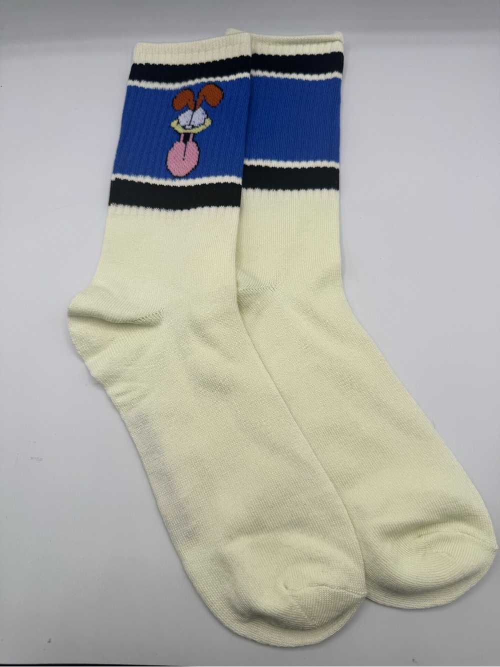 Garfield Odie Crew Socks Adult Size 8-12